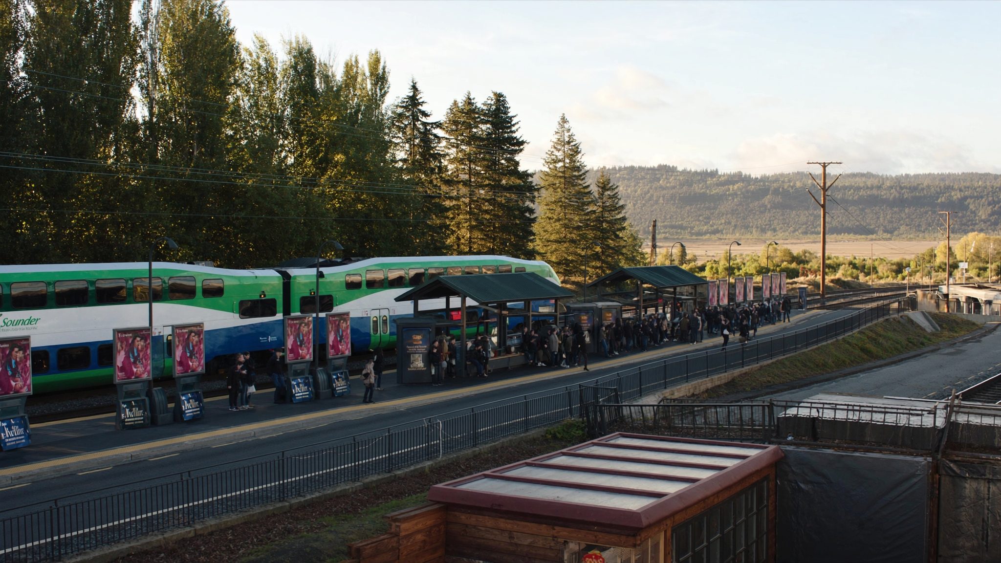 Kent Washington Sounder commuter train station providing direct rail access to downtown Seattle from south King County
