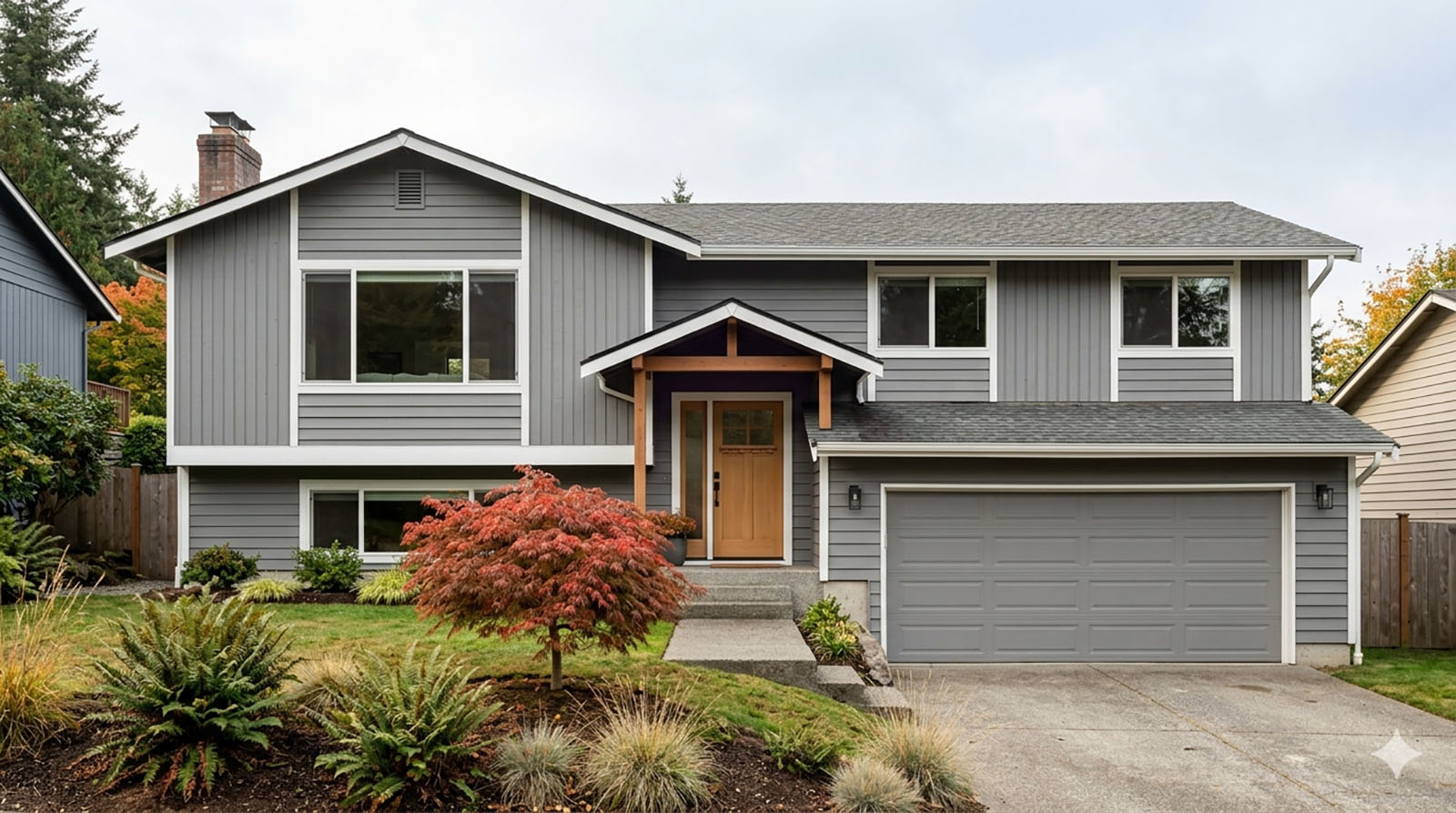 A sympathetically updated 1980s split-level home in the Sycamore neighborhood of Issaquah.