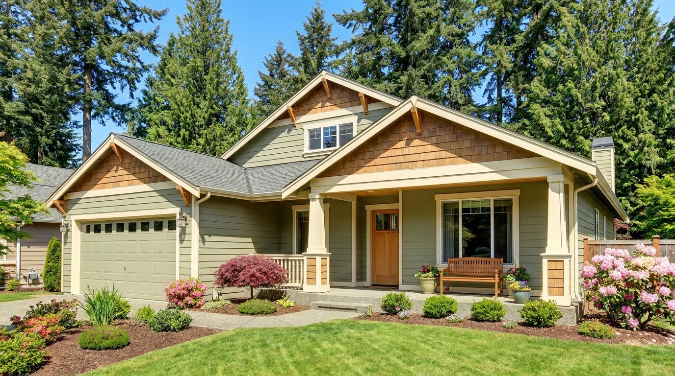 Well-prepared Auburn WA home exterior with clean landscaping and Pacific Northwest curb appeal — seller guide 2026