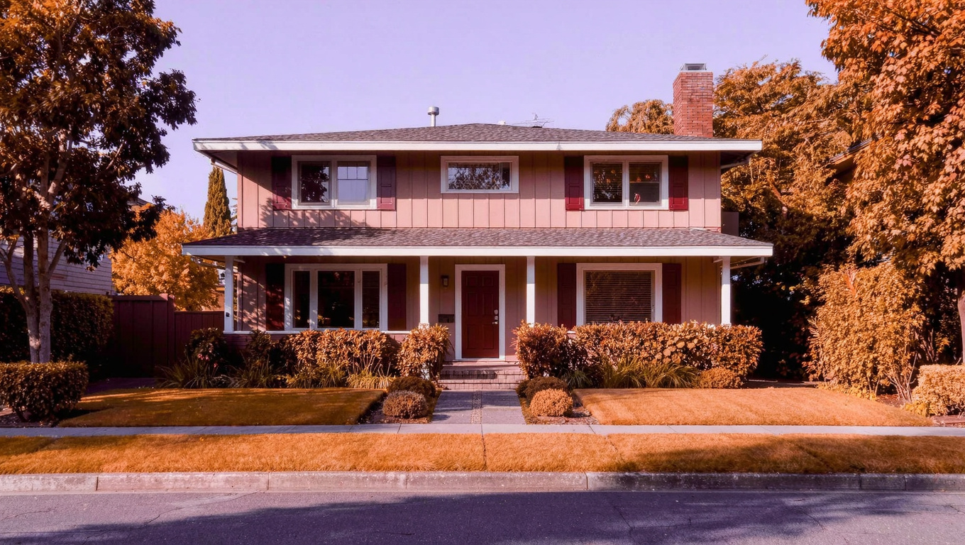 1960s to 1980s single-family home exterior in Cascade Renton Washington, one or two-story home on standard city lot with updated landscaping.