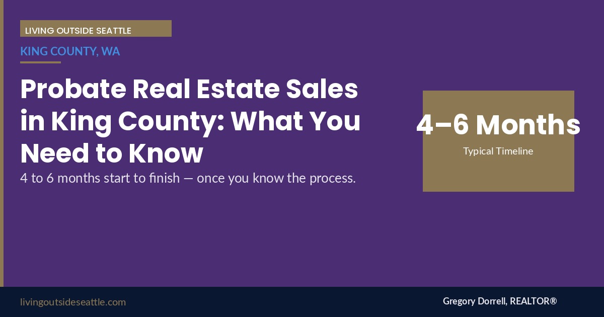 Probate real estate sales King County Washington State guide for heirs and executors selling inherited property