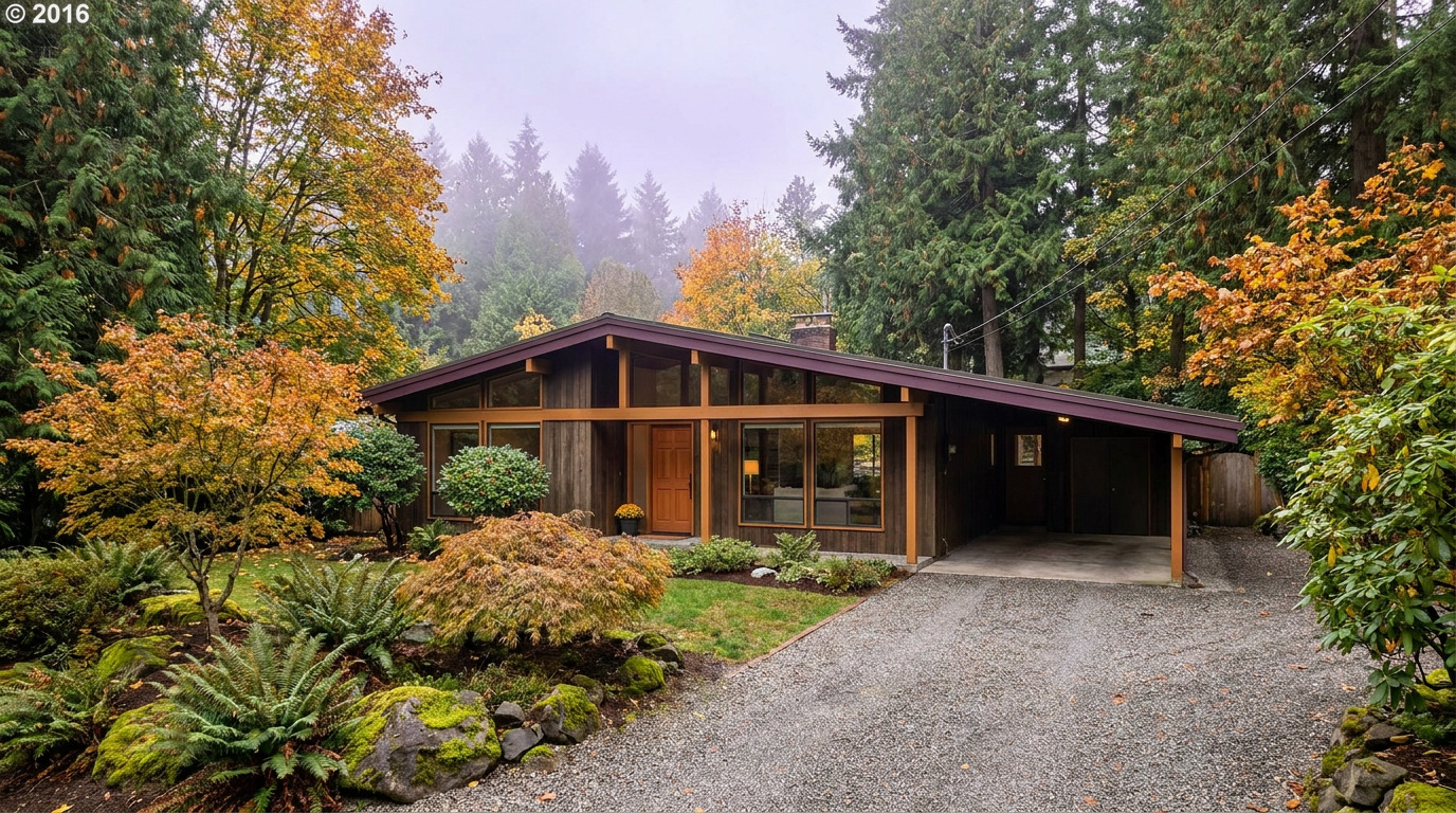 Wooded lot home exterior typical of Dash Point and Lakota neighborhoods in Federal Way, WA