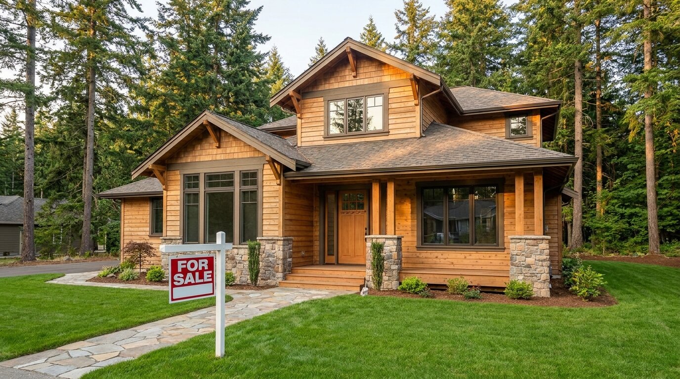 King County home with for sale sign, Washington State seller costs guide