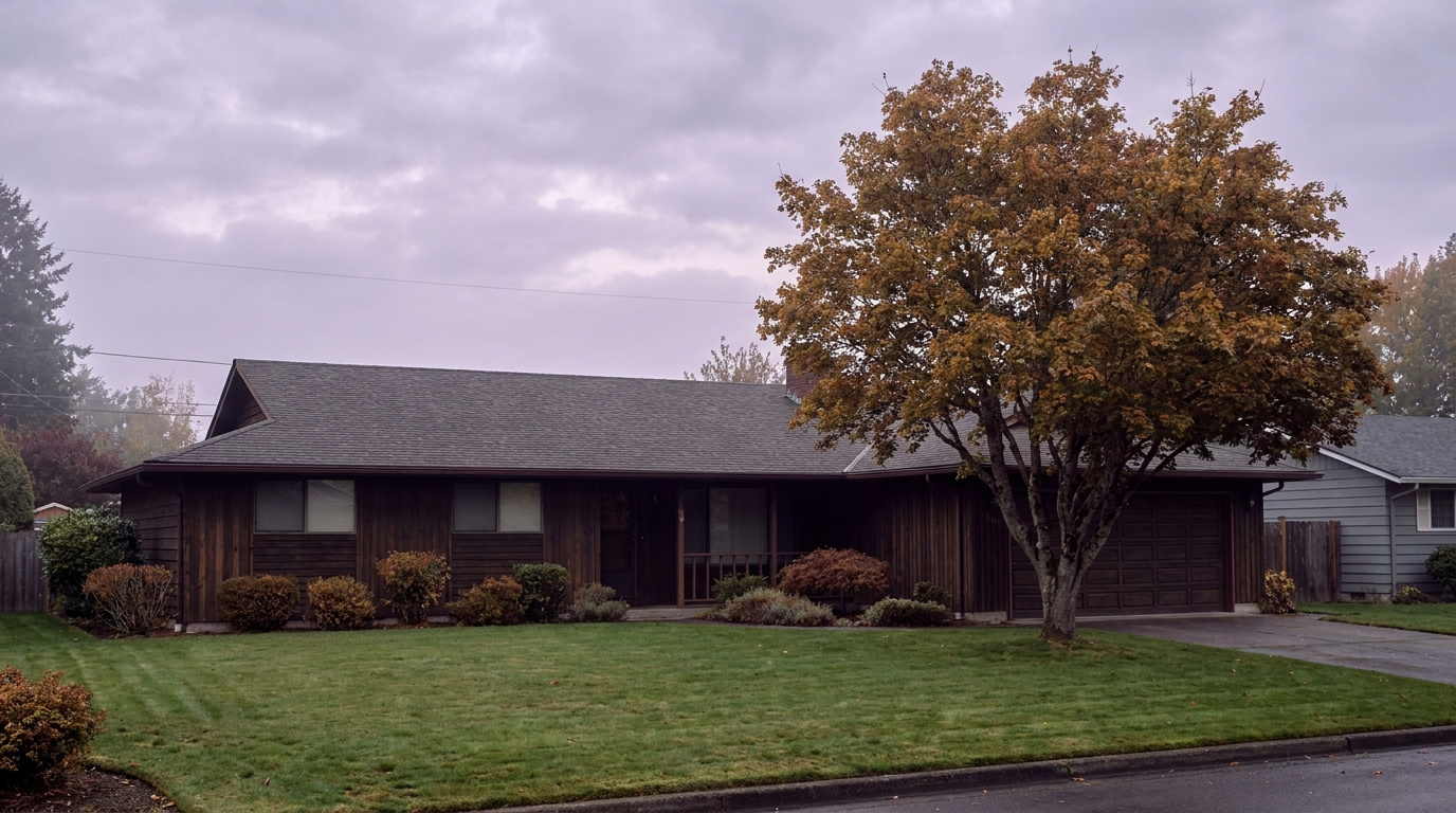 Rambler-style home exterior typical of the North Federal Way / Jovita neighborhood of Federal Way, WA