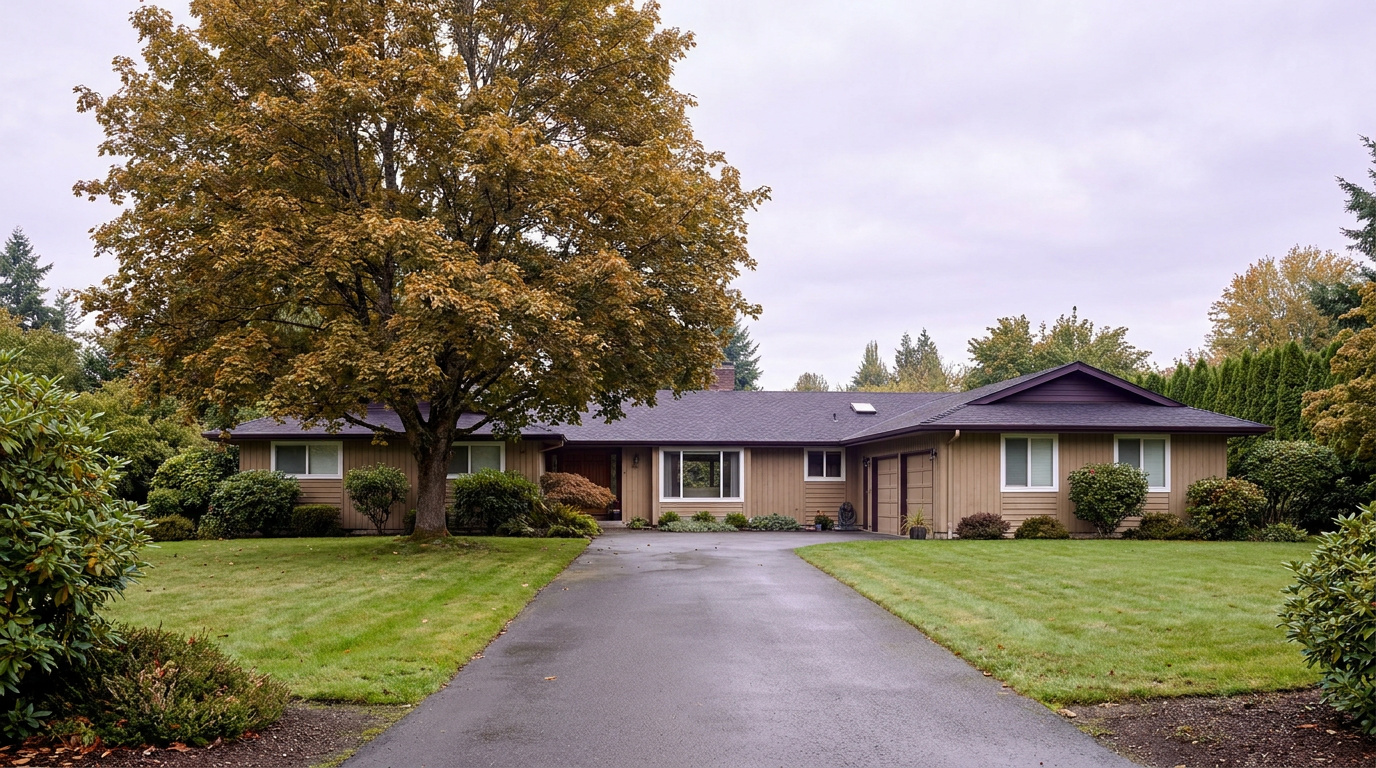 Single-family home exterior typical of the South Federal Way and Camelot area near the Pierce County line