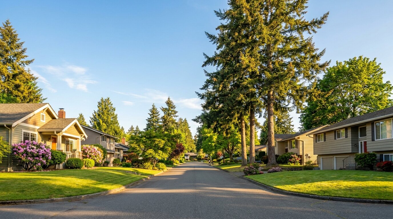 South King County neighborhood street view Kent Auburn Covington WA