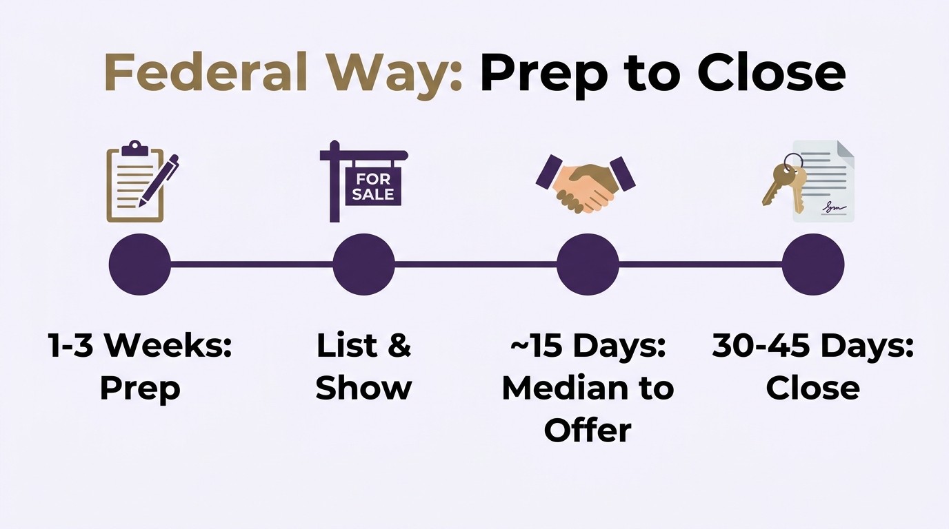 Federal Way home selling timeline prep to close 2026