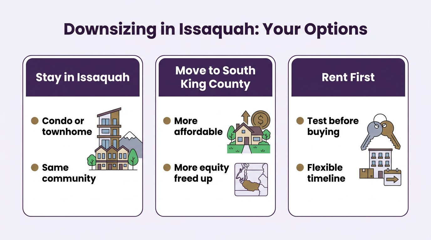 Issaquah downsizing options comparison chart 2026