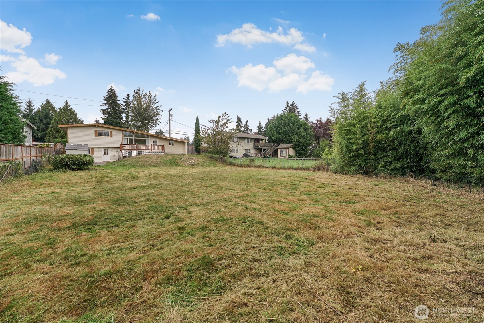 Large backyard bordering the greenbelt