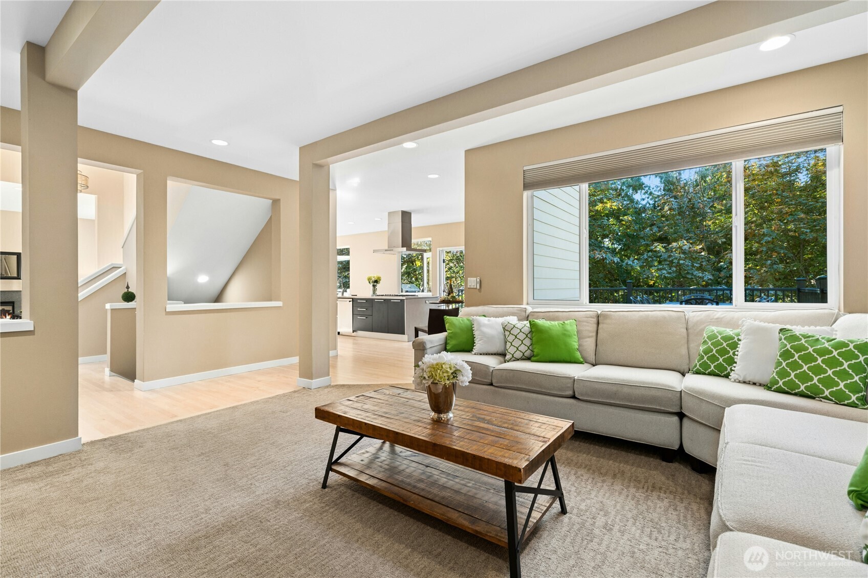 Family room with sectional sofa