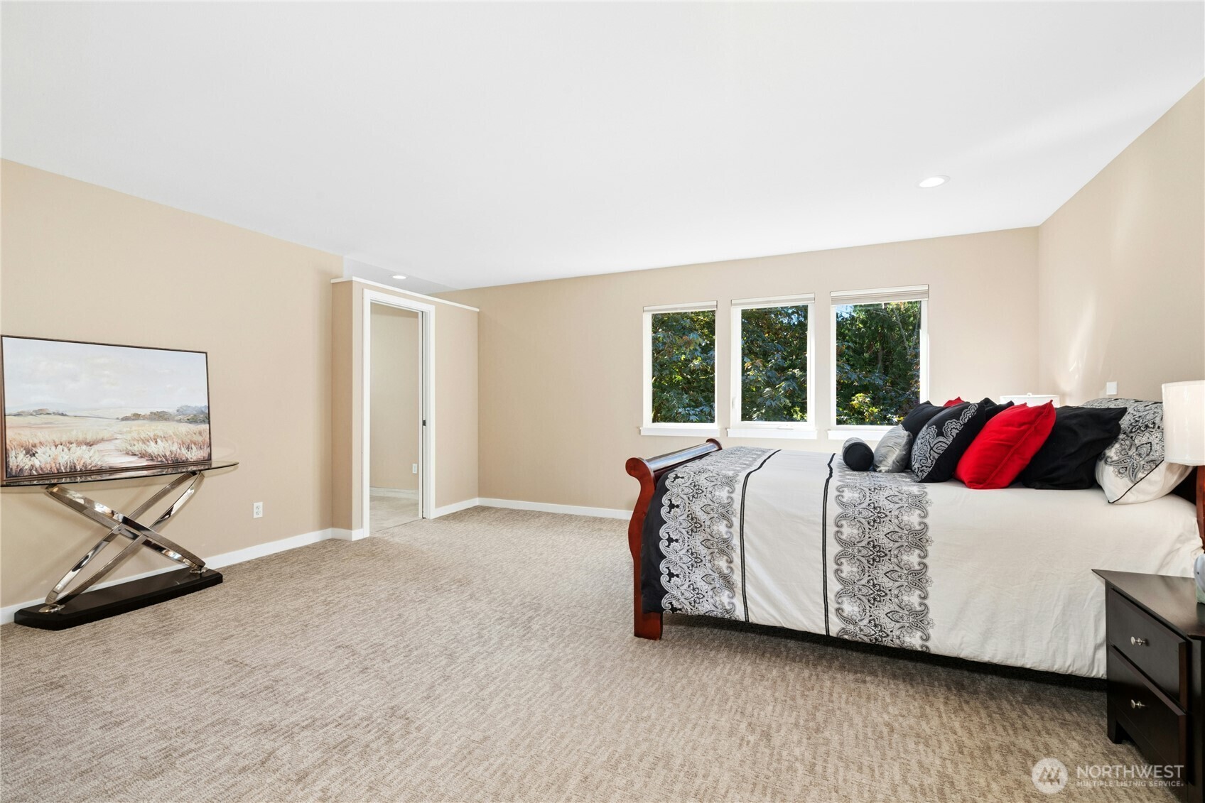 Primary bedroom on the upper level